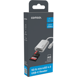 Comsol USB-C to SD and micro SD 4.0 Reader