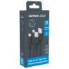 Comsol 1.2m USB-A to USB-C Cable Twin Pack - Silicone