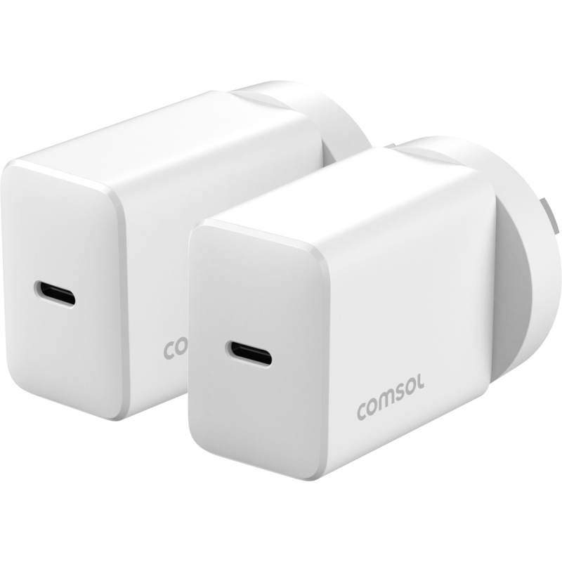 Comsol 20W USB-C Charger Twin Pack