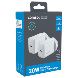 Comsol 20W USB-C Charger Twin Pack