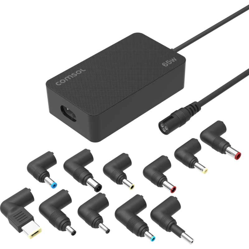 Comsol 65W Universal Laptop Charger with 11 Tips