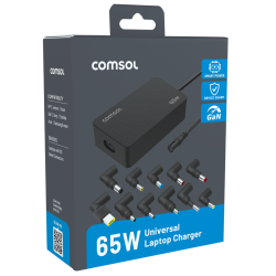 Comsol 65W Universal Laptop Charger with 11 Tips