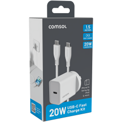 Comsol 20W USB-C Wall Charger + 1.5m USB-C to C Cable