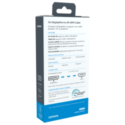 Comsol 3m DisplayPort to HDMI 4K @60Hz Cable