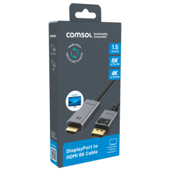 Comsol 1.5m DisplayPort to HDMI 8K @60Hz Cable