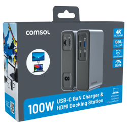 Comsol USB-C 4K HDMI Power Docking Station 100W