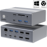 Comsol Dual Monitor USB-C 16 Port Docking Station