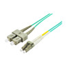 1mtr LC-SC Multi-Mode Duplex Fibre Patch Cable LSZH 50/125 OM3