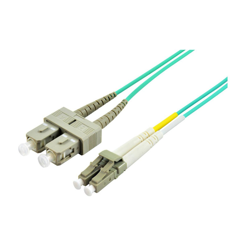 1mtr LC-SC Multi-Mode Duplex Fibre Patch Cable LSZH 50/125 OM4