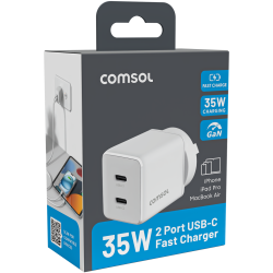 Comsol 35W 2 Port USB-C GaN Fast Charger