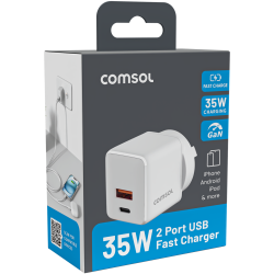 Comsol 35W 2 Port USB GaN Fast Charger