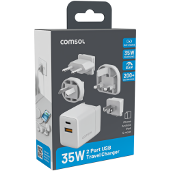 Comsol 35W 2 Port USB GaN Travel Fast Charger