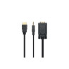 1mtr HDMI male to VGA + Audio Male Cable