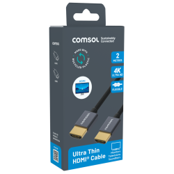 Comsol 2m Ultra Soft HDMI Cable Silicone + Fabric