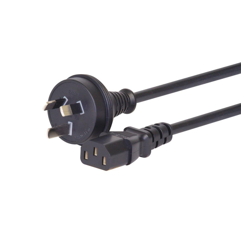 1mtr Mains Outlet Power Cable 3PIN AUS(M) - IEC-C13(F)
