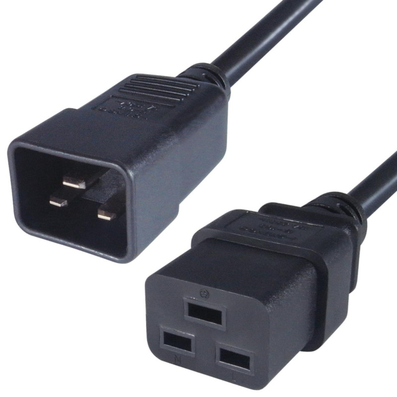 1mtr 15A Power Extension Cable IEC-C19(F) to IEC-C20(M)