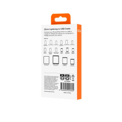 Klik 25cm Apple Lightning to USB Sync/Charge MFi Cable - White
