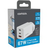 Comsol 67W 3 Port USB GaN Fast Charger