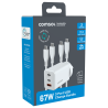 Comsol 67W USB GaN Charger with 2 x USB-C Cables